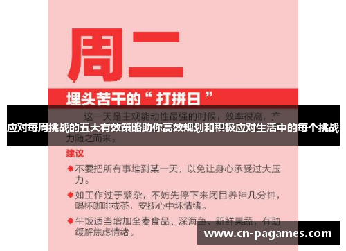 应对每周挑战的五大有效策略助你高效规划和积极应对生活中的每个挑战